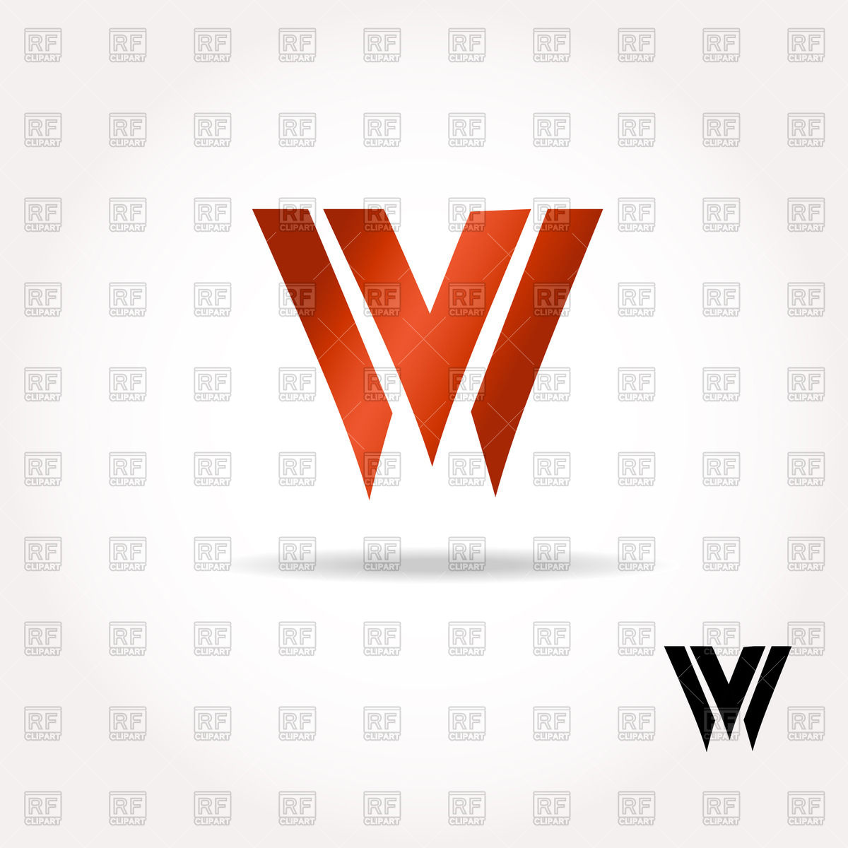 1200x1200 Stylized W Letter Vector Image Of Icons And Emblems Mcherevan