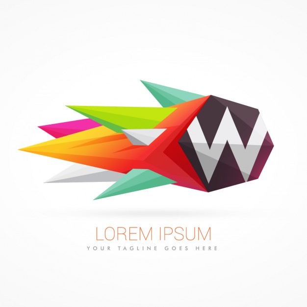626x626 Colorful Abstract Logo With Letter W Vector Free Download