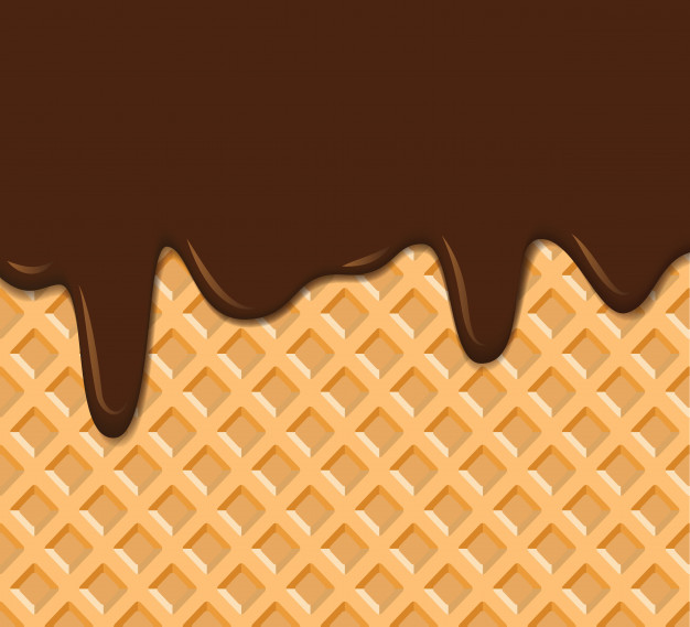 Waffle Texture With Melted Chocolate Background Vector Premium 626x569 Waffle Texture With Melted Chocolate Background Vector Premium