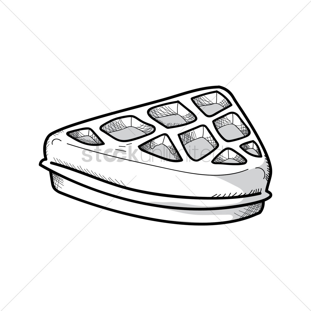 1300x1300 Waffle Vector Image
