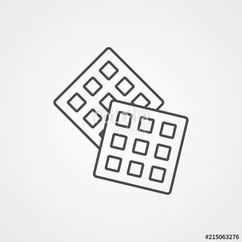 500x500 Waffle Vector Icon Stock Image And Royalty Free Vector