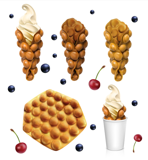 500x540 Hong Kong Waffle Vector Free Download
