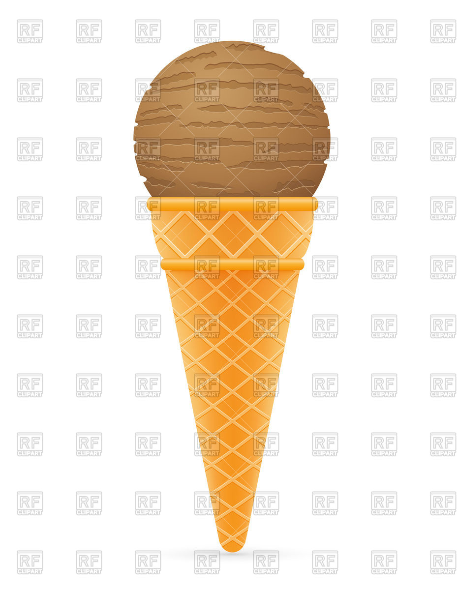 933x1200 Ice Cream Chocolate Ball In Waffle Cone Vector Image Of Food