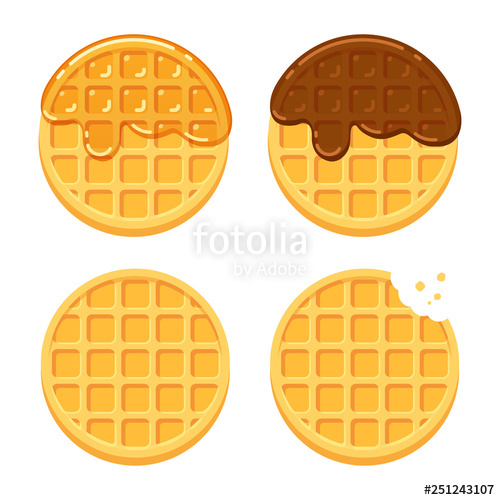 500x500 Round Waffles Set Stock Image And Royalty Free Vector