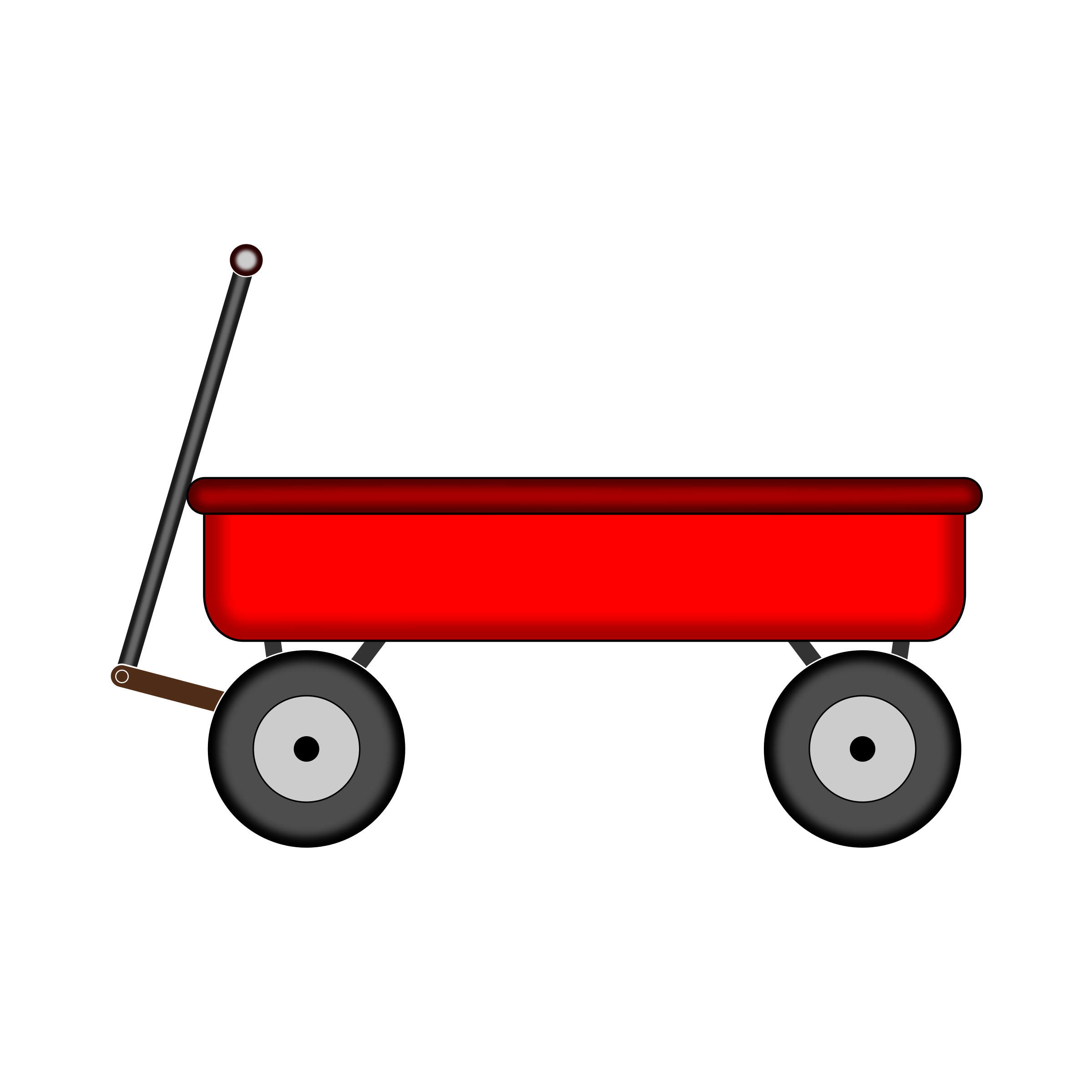 2400x2400 Red Wagon Vector Clipart Image