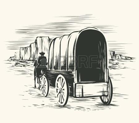 450x400 Pioneer Wagon Clipart