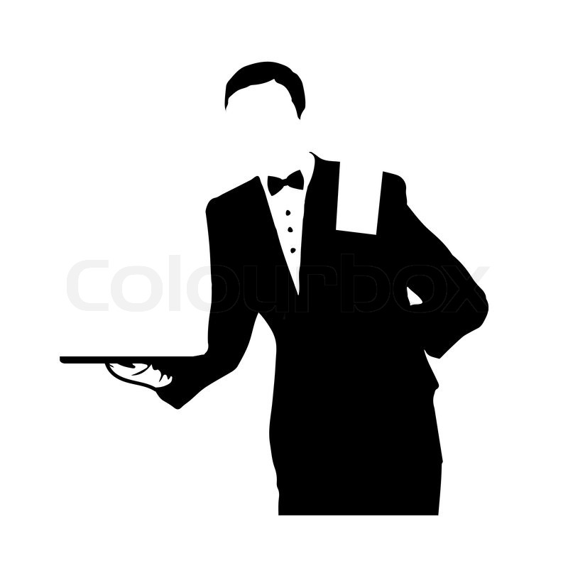 800x800 Vector Illustration Of A Waiter Stock Vector Colourbox