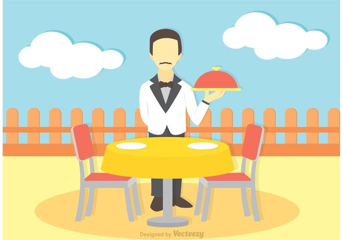 700x490 Waiter Free Vector Art