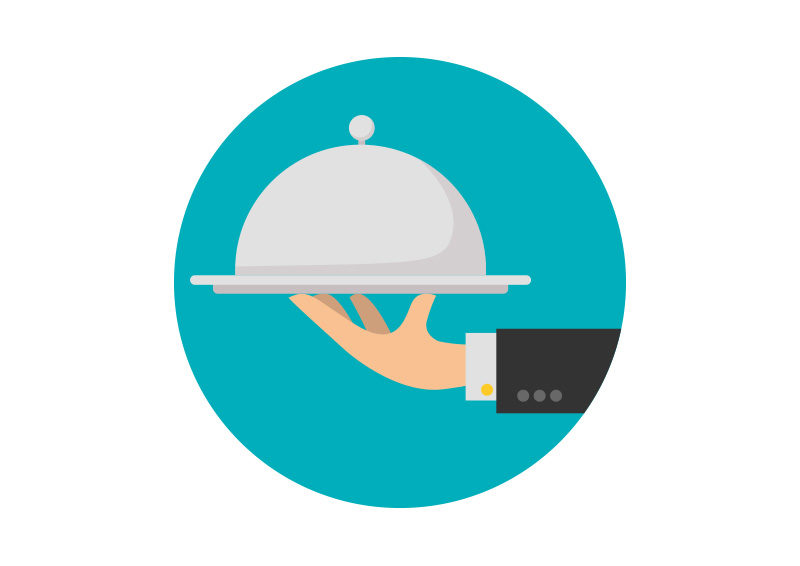 800x566 Waiter Hand Holding Tray Service Free Vector