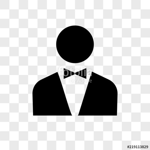 500x500 Waiter Vector Icon On Transparent Background, Waiter Icon Stock