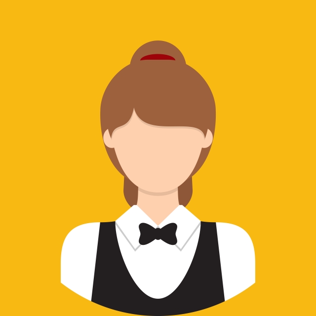 640x640 Waitress Character Icon, Waitress, Restaurant, Waiter Png