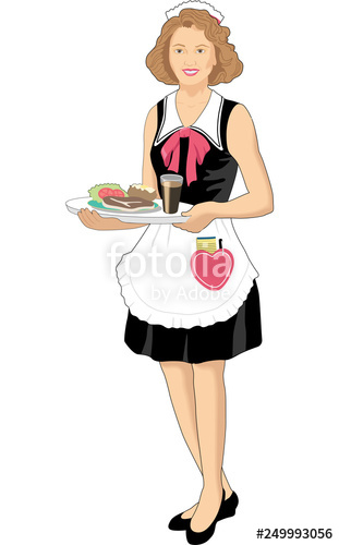 311x500 Waitress Vector Illustration Stock Image And Royalty Free Vector