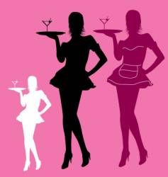 237x250 Retro Waitress Vector Design Free Vector Images, Free Vector