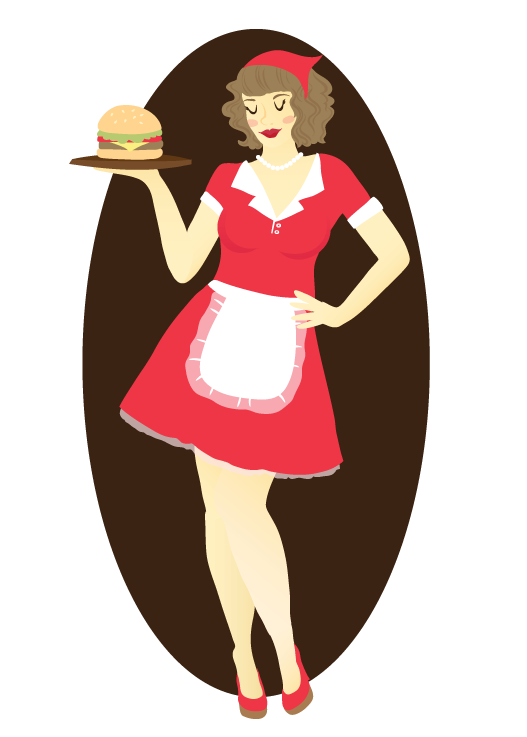 527x737 Retro Waitress Ashleigh Gurney
