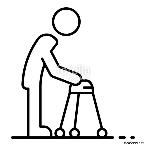 500x500 Invalid Man Walker Icon Outline Invalid Man Walker Vector Icon