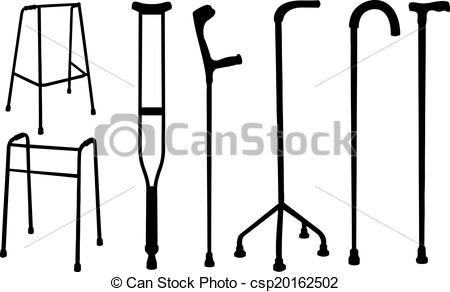 450x292 Vector Clipart Of Crutches