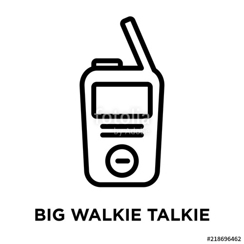 500x500 Big Walkie Talkie Icon Vector Isolated On White Background, Big