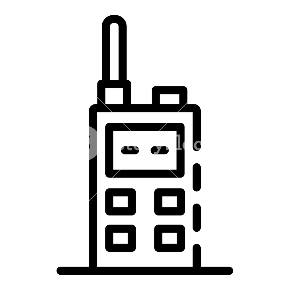 1000x1000 Walkie Talkie Icon Outline Walkie Talkie Vector Icon For Web