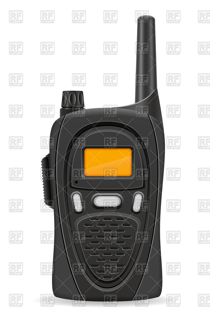 800x1200 Walkie Talkie Radio Front View Vector Image Of Objects Konturvid