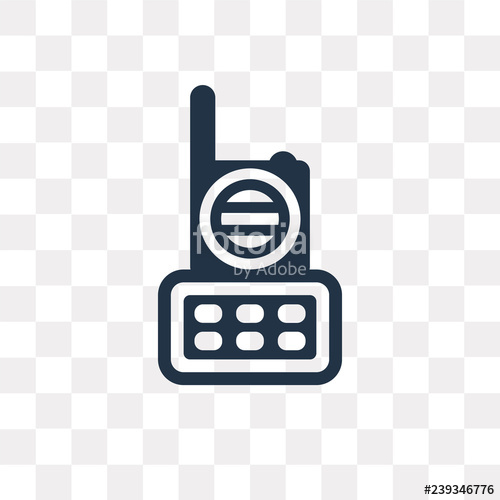 500x500 Walkie Talkie Vector Icon Isolated On Transparent Background