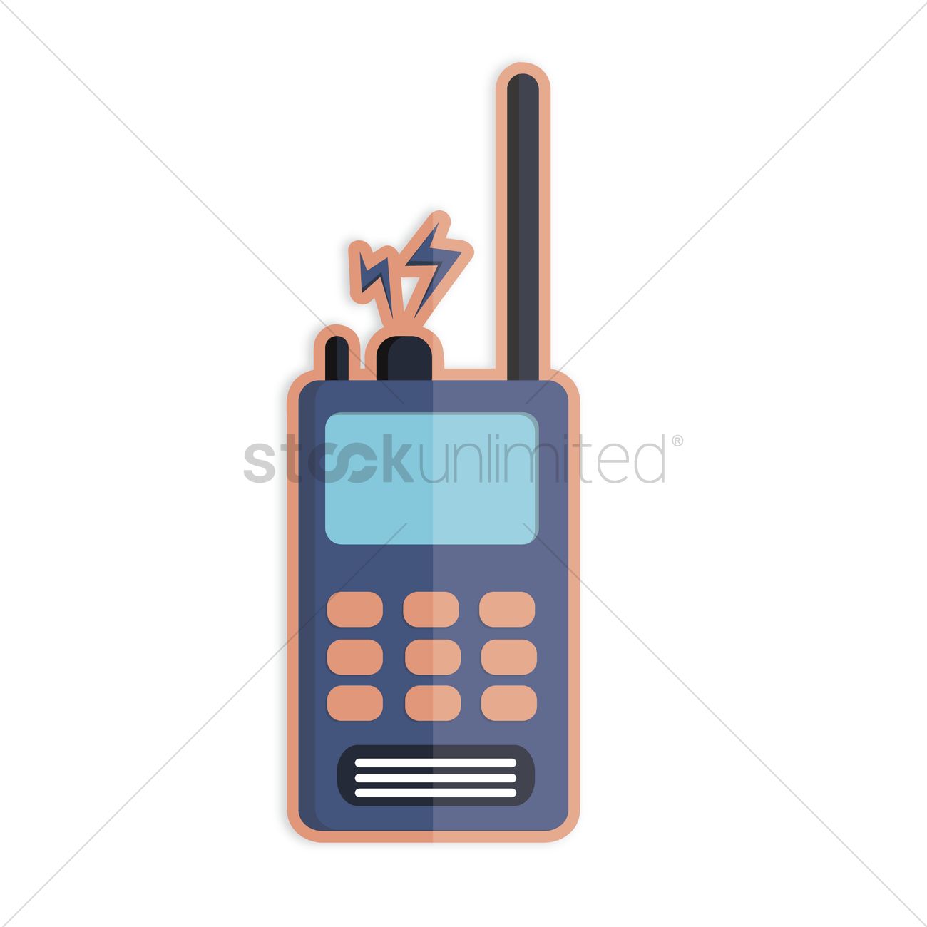 1300x1300 Free Illustration Of A Walkie Talkie Vector Image