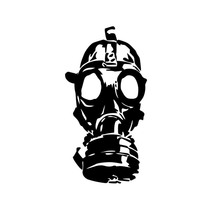 690x690 Gas Mask Zombie Walking Dead Graphics Design