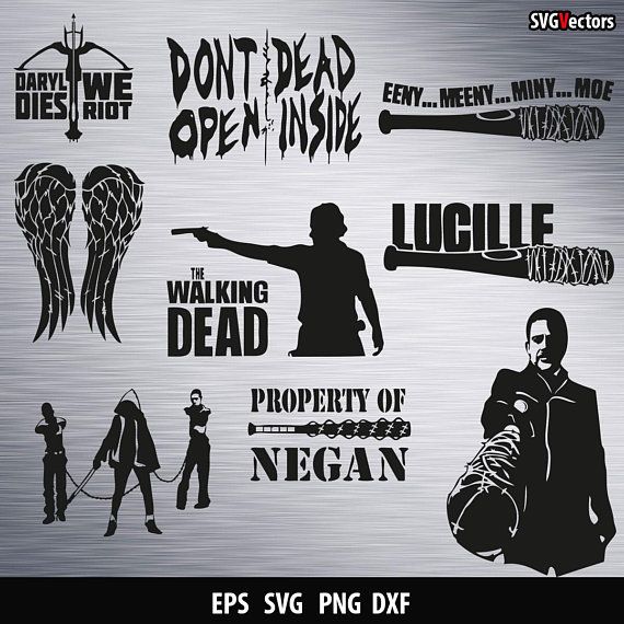 570x570 Vinyl Stickers The Walking Dead, Vector Clipart