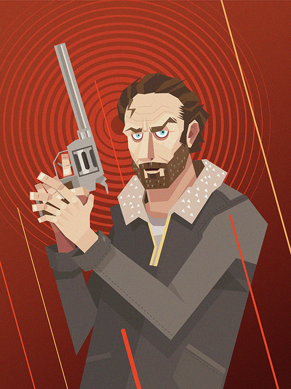 600x803 The Big Lebowski The Walking Dead Vector Posters