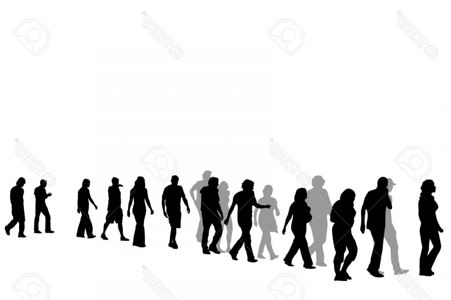 Walking People Vector at Vectorified.com | Collection of Walking People ...