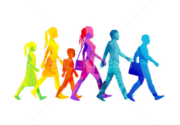 600x417 A Selection Of Busy Walking People Vector Illustration James