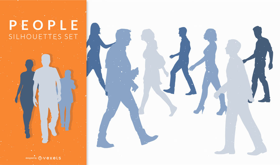 900x530 Walking People Silhouettes
