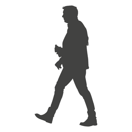 512x512 Man Walking Silhouette