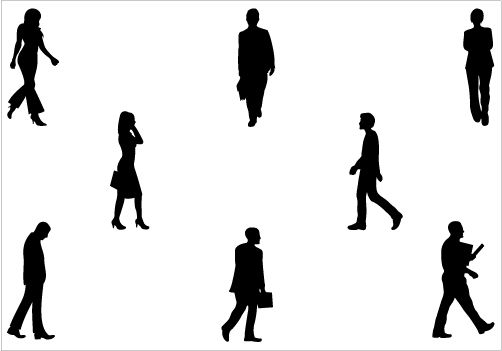 502x351 Walking Silhouette Vector Graphics Projects To Try Walking