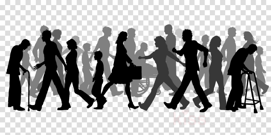 900x450 Download Download Group Of People Walking Silhouette Clipart