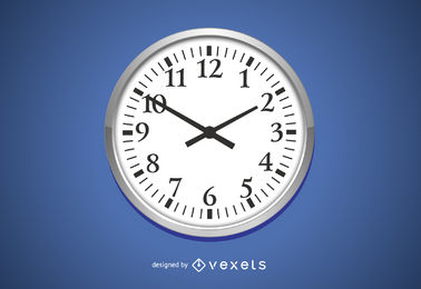 Flat Wall Clock Illustration 378x260 Flat Wall Clock Illustration