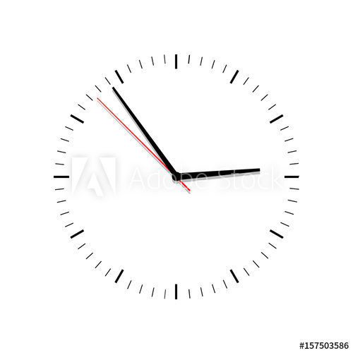 Clock Vector Flat Classic Black And White Round Wall Clock 500x500 Clock Vector Flat Classic Black And White Round Wall Clock