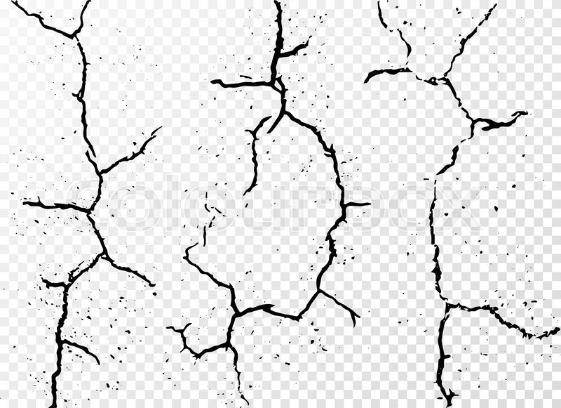 800x581 Set Of Vertical Realistic Wall Cracks Stock Vector Colourbox