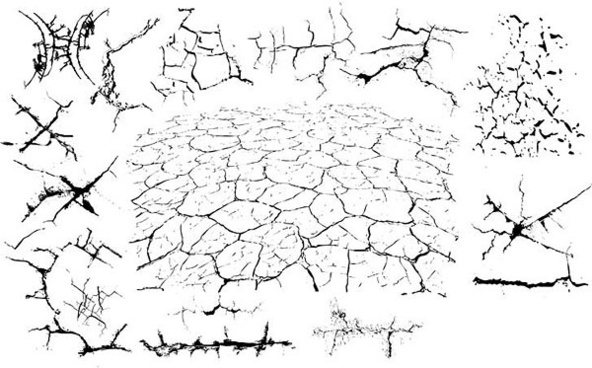 592x368 Vector Wall Crack Free Vector Download