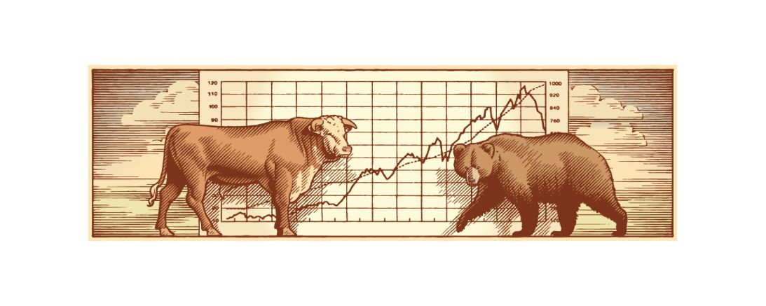 1093x437 The Traditional Wall Street Bull And Bear Illustration