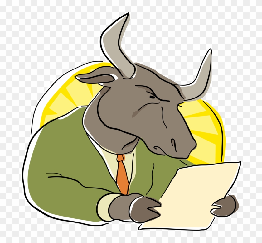 840x780 Vector Illustration Of Business Wall Street Bull Reading