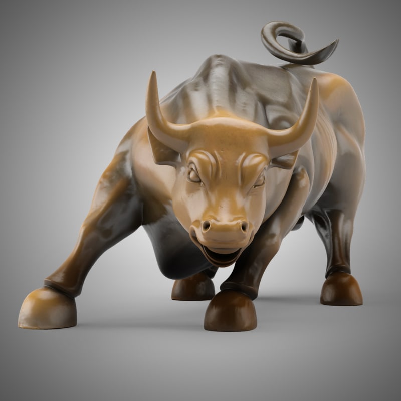 800x800 Wall Street Bull Model