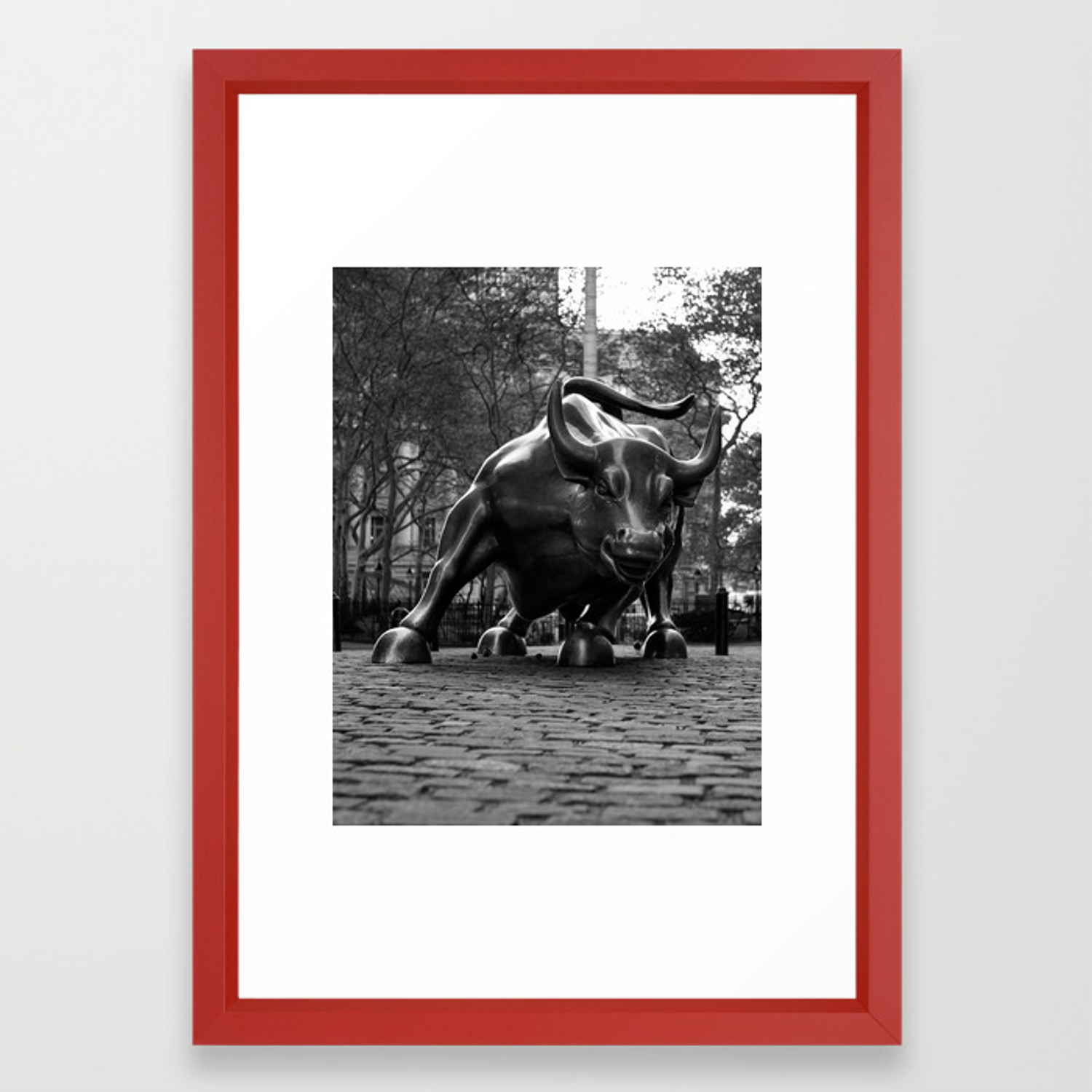 1500x1500 Wall Street Bull Framed Art Print