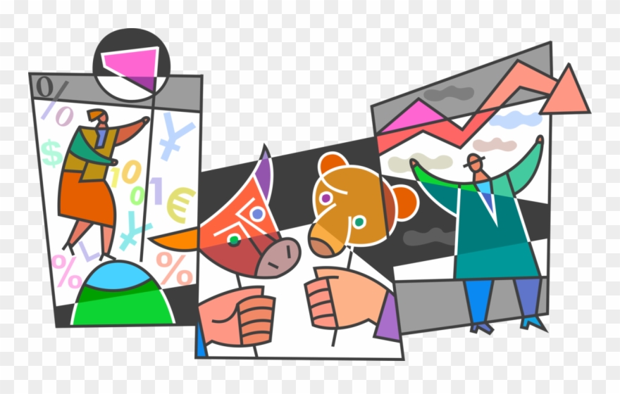 880x560 Vector Illustration Of Wall Street Stock Market Investment Clipart