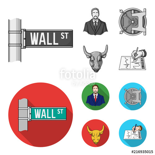 500x500 Wall Street, A Businessman, A Bank Vault, A Gold Charging Bull