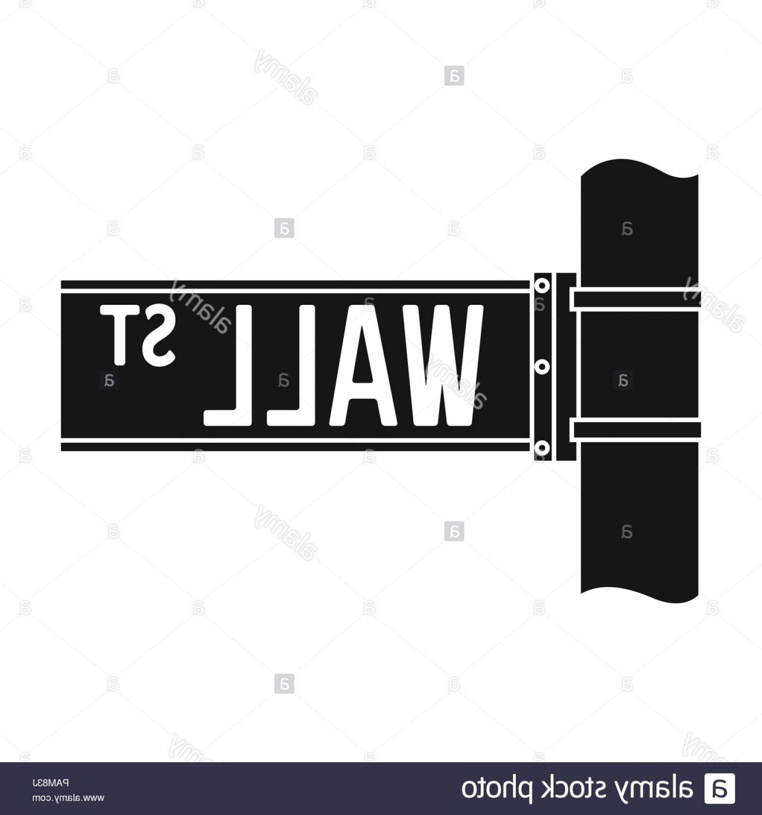 1560x1668 Wall Street Sign Icon In Black Style Isolated On White Background