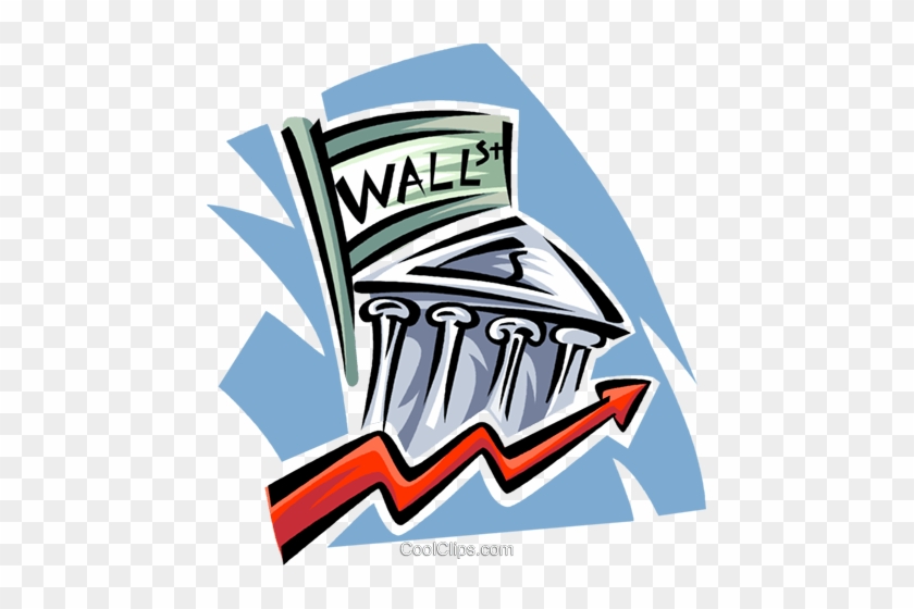 840x560 Wall Streetfinancial District Royalty Free Vector