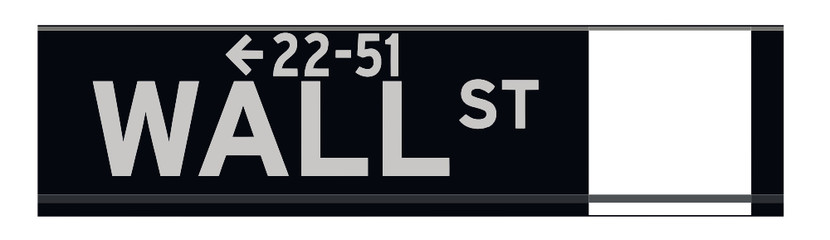 830x240 Wall Street Sign