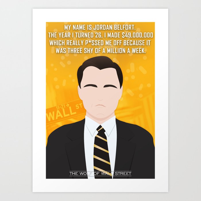 700x700 Jordan Belfort The Wolf Of Wall Street Minimalist Movie Vector