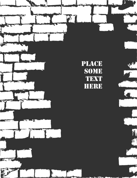 462x600 Brick Wall Object Backgrounds Vector Graphics Free Vector
