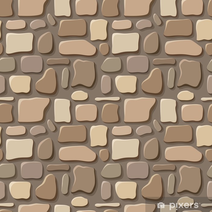 700x700 Seamless Texture Of Stone Wall Vector Illustration Wall Mural
